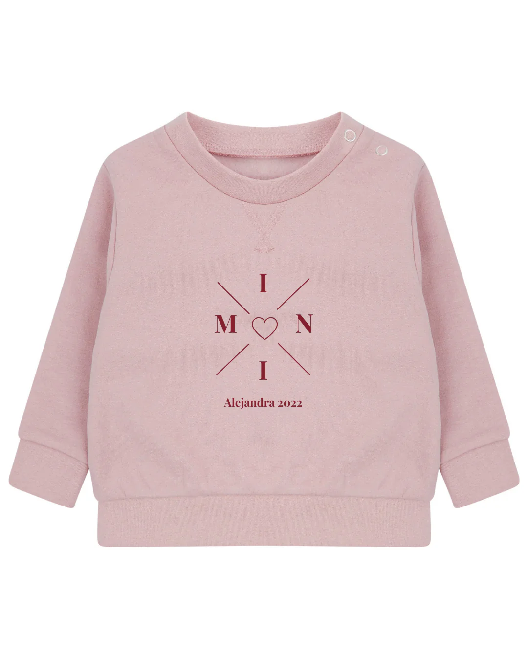 Sudadera personalizada mini cruz corazón rosa - Image 2