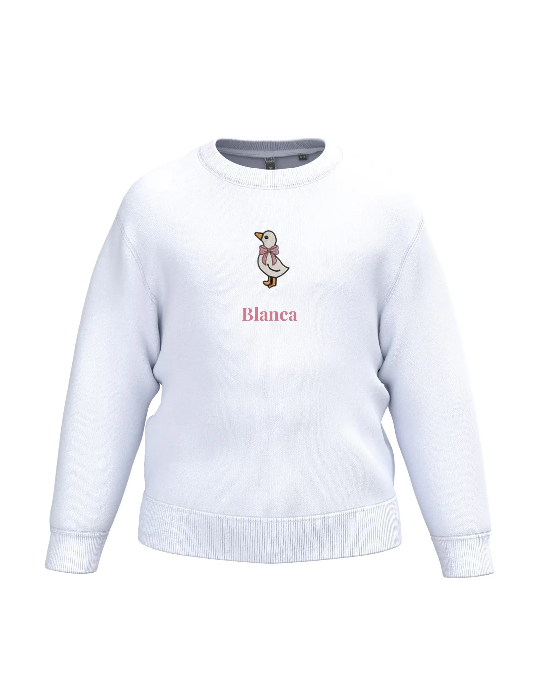 Sudadera personalizada mini pato niña blanco - Image 2