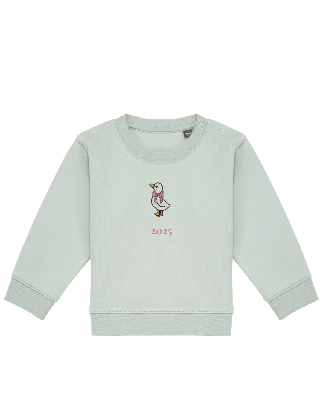 Sudadera personalizada mini pato niña verde mint - Image 2