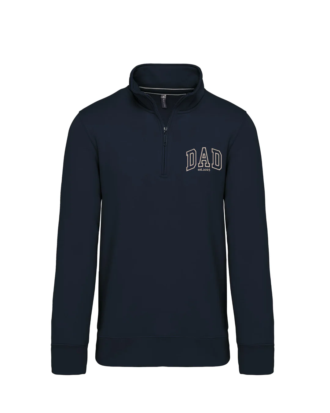 Sudadera personalizada zip Dad azul marino - Image 4