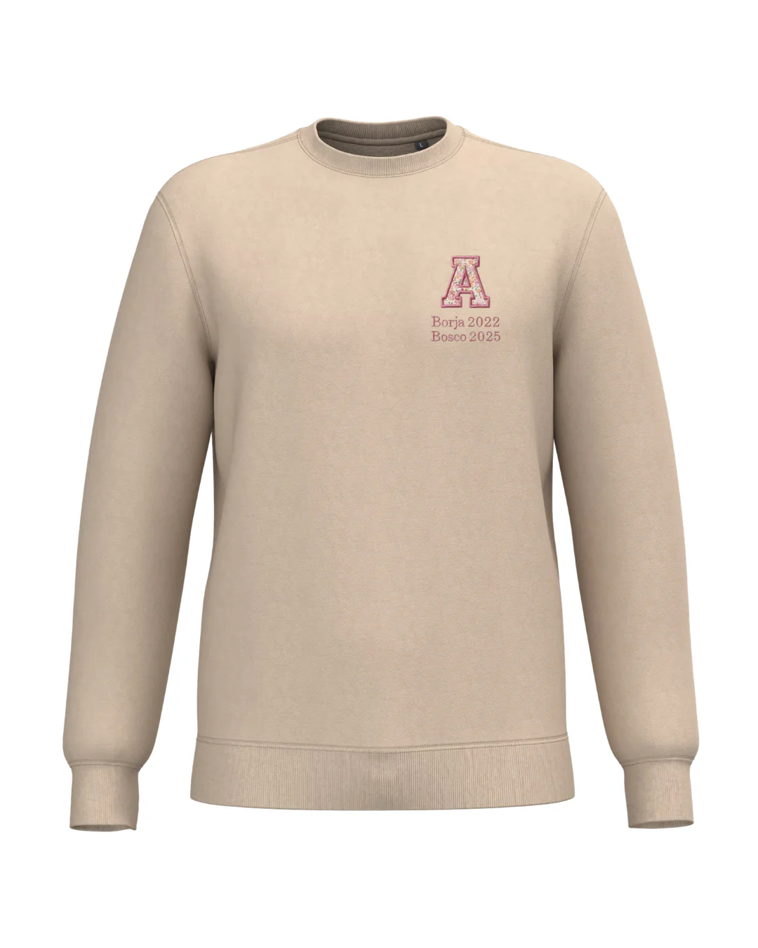 Sudadera Unisex personalizada Inicial Especial Día de la Madre beige - Image 2