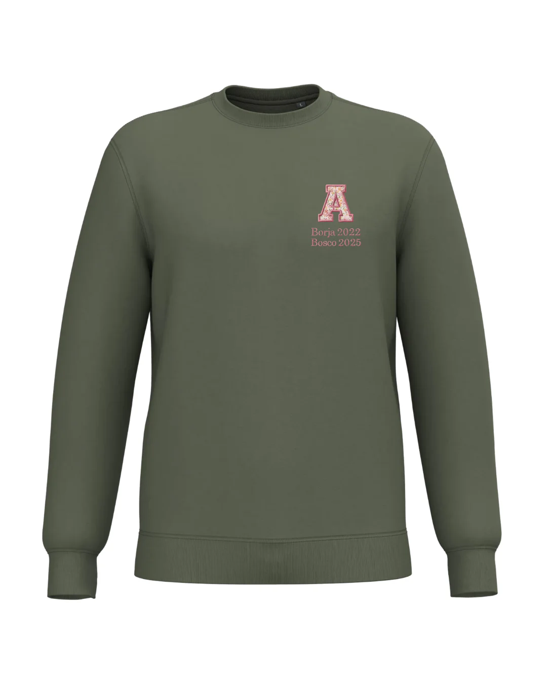 Sudadera Unisex personalizada Inicial Especial Día de la Madre kaki - Image 2