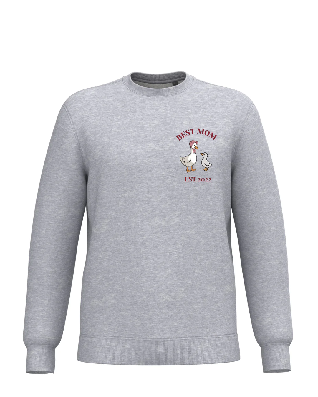 Sudadera Unisex personalizada Mamá Pato Gris - Image 2