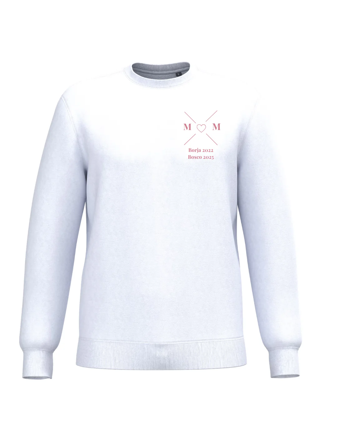Sudadera Unisex personalizada MOM cruz corazón Blanco - Image 2