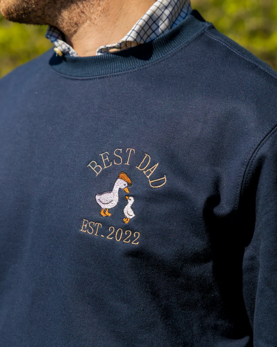 Sudadera Unisex personalizada Patos Azul marino - Image 3