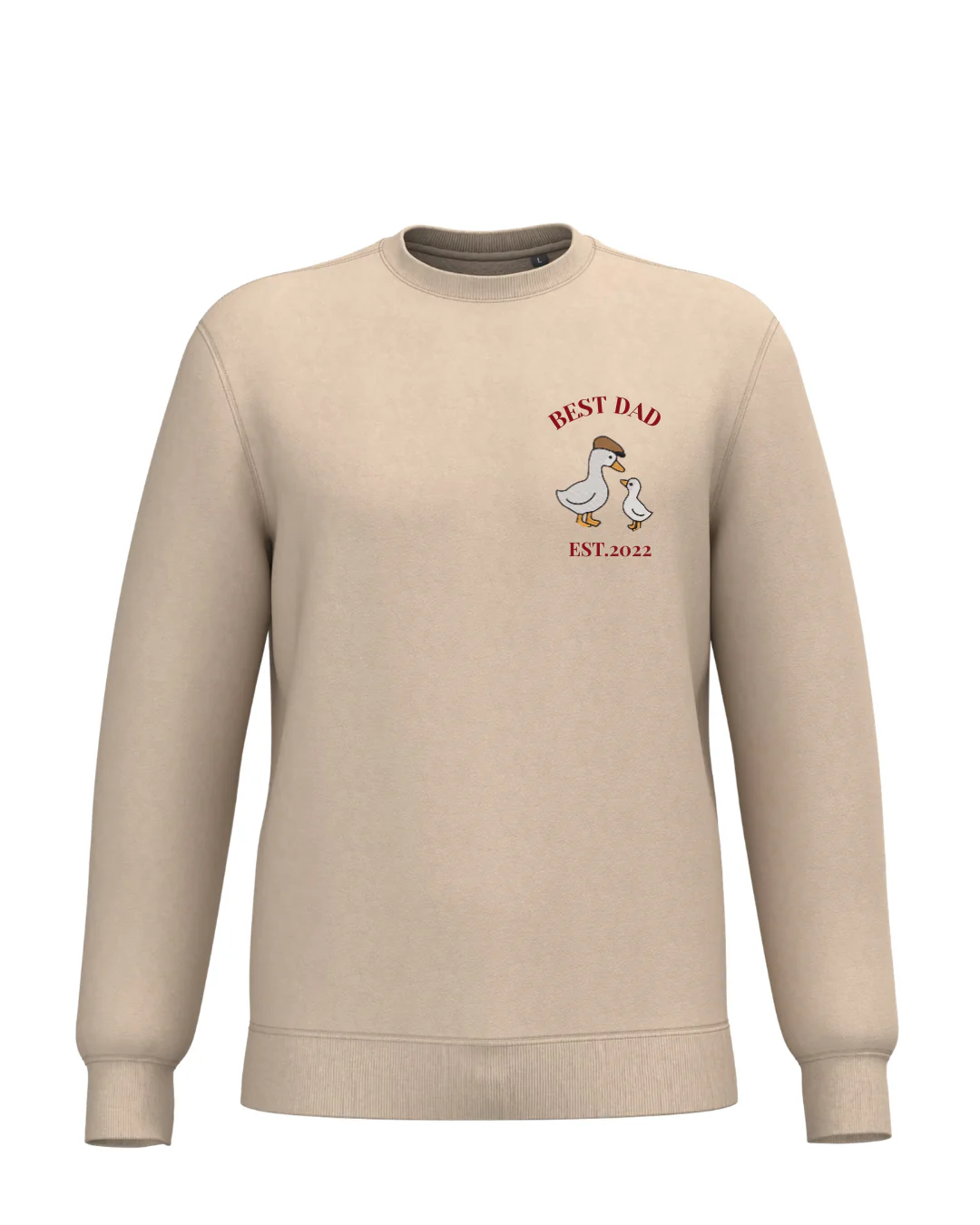 Sudadera Unisex personalizada Patos Beige - Image 2