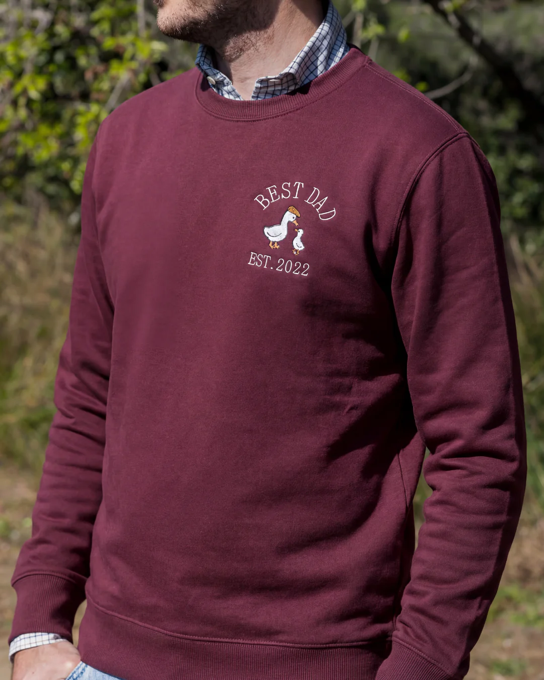 Sudadera Unisex personalizada Patos Granate
