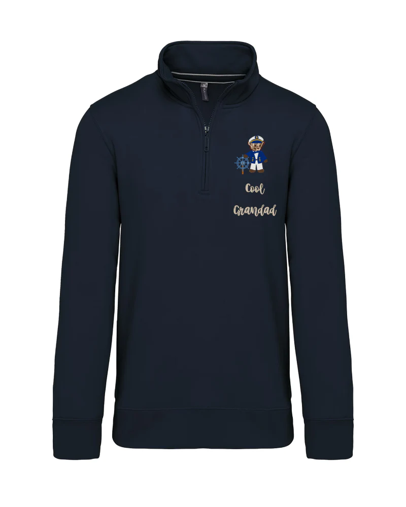 SUDADERA ZIP UNISEX PERSONALIZADA OSO MARINERO - Image 7