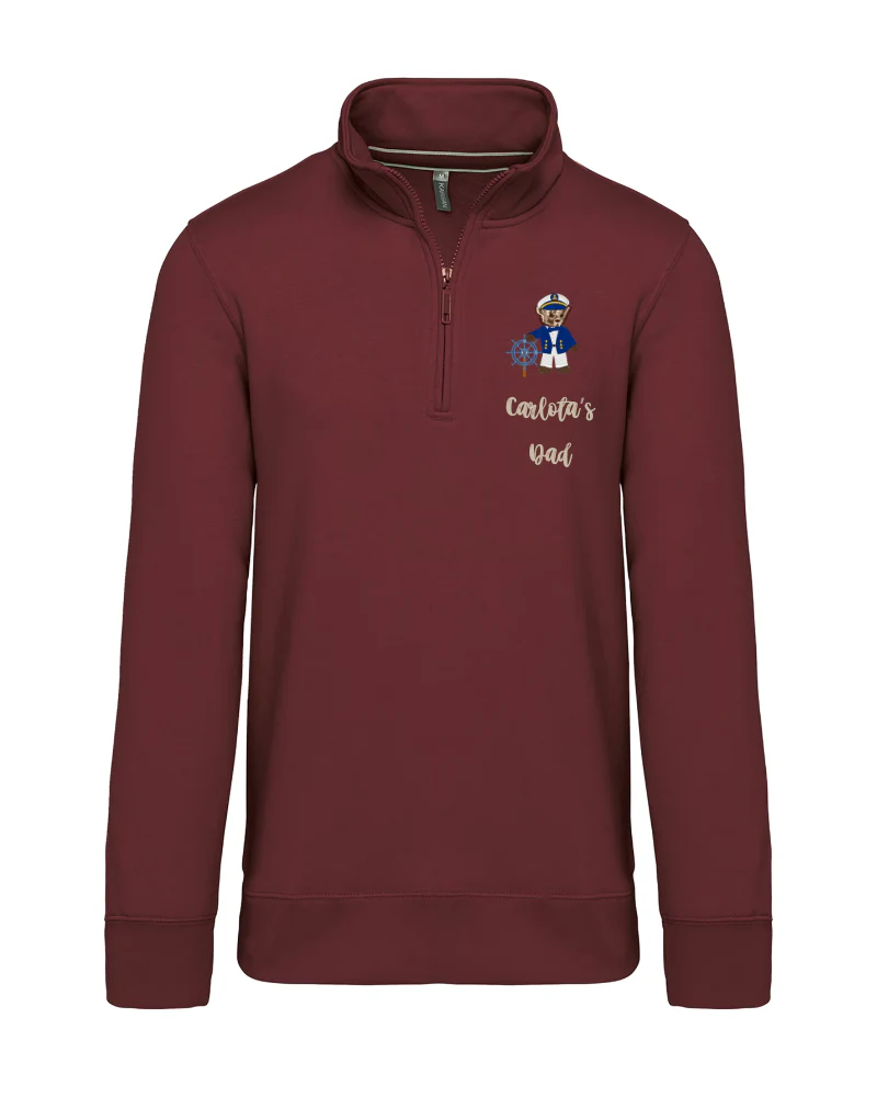 SUDADERA ZIP UNISEX PERSONALIZADA OSO MARINERO - Image 8