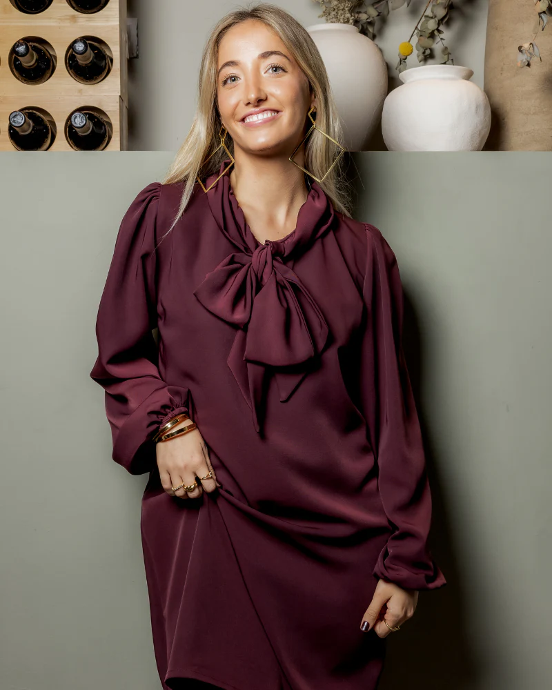Vestido Julia Granate - Image 4
