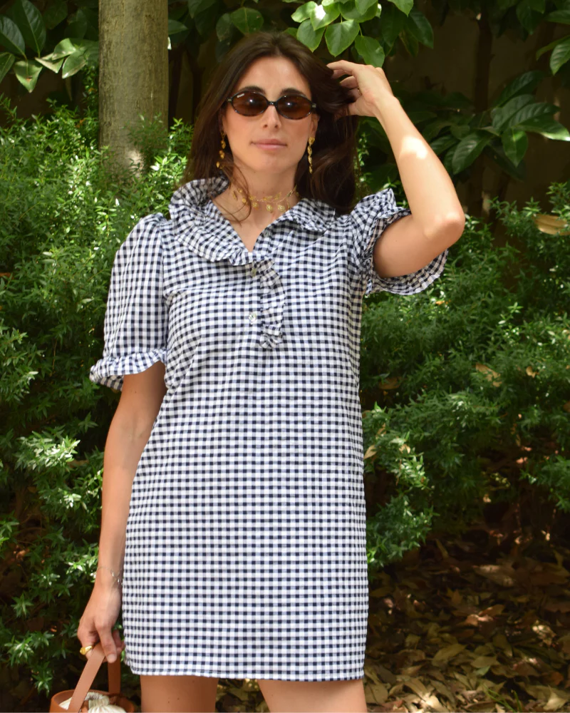 Vestido Portugal Vichy Navy - Image 3