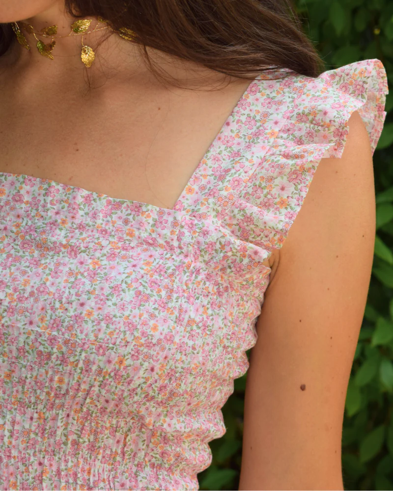 Vestido Rocio Flowers rosa - Image 3