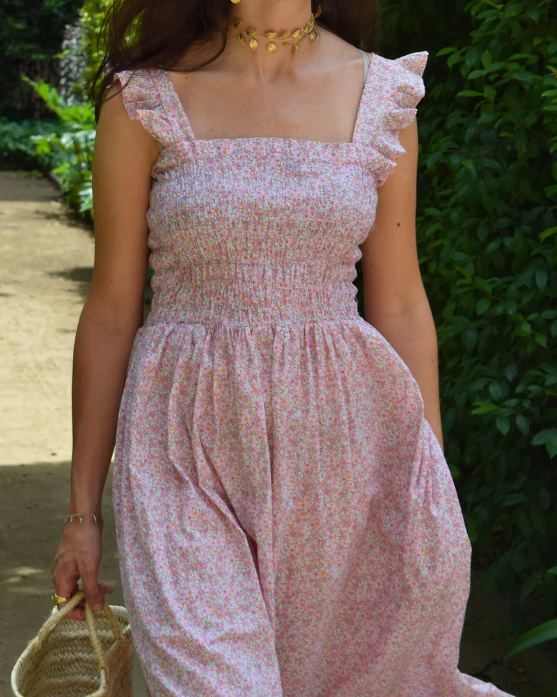 Vestido Rocio Flowers rosa - Image 4