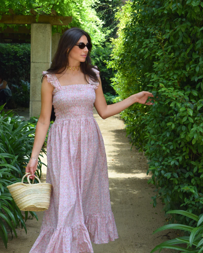 Vestido Rocio Flowers rosa - Image 5