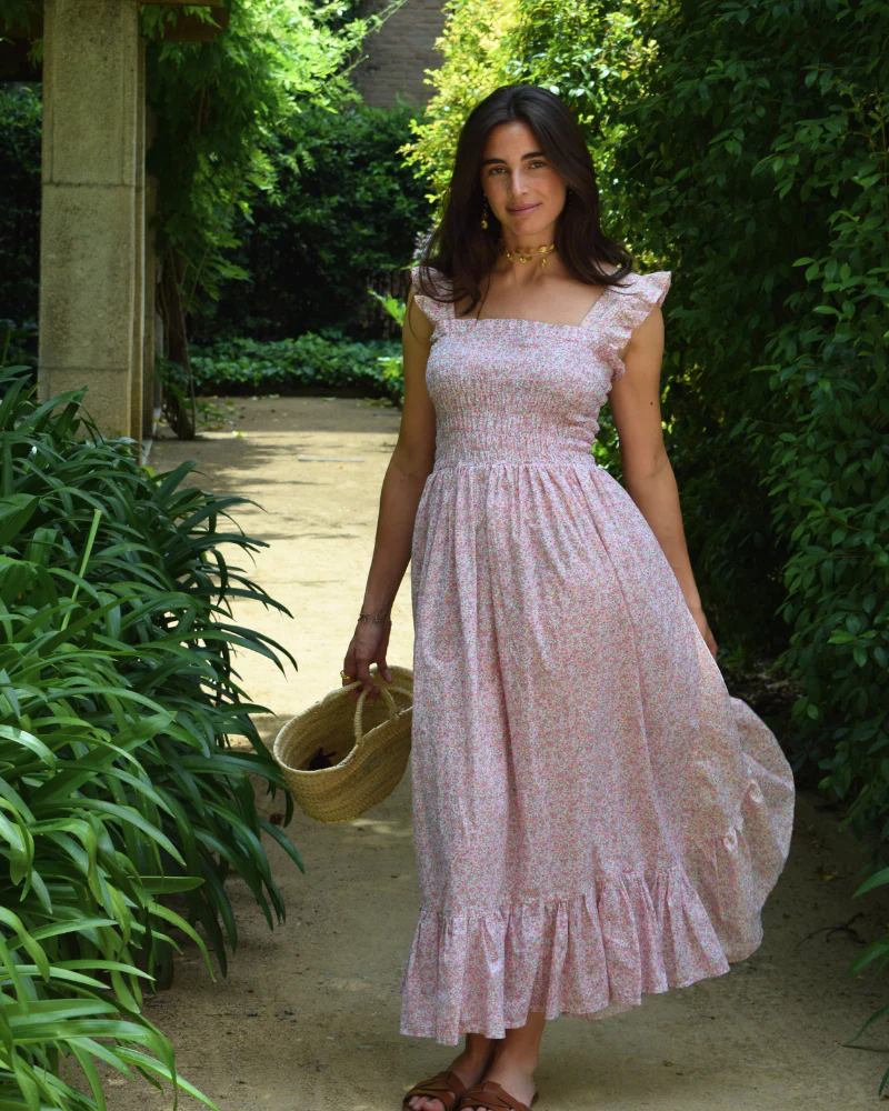 Vestido Rocio Flowers rosa - Image 6