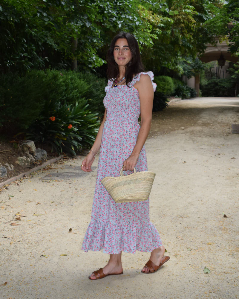 Vestido Rocio Flowers verde agua - Image 4